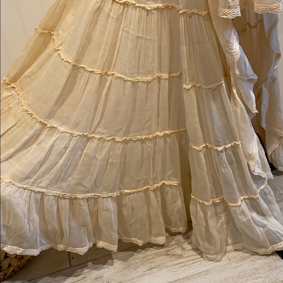 Sunday Tropez Cotton/Silk High Low Ruffle Skirt 💋 - Picture 8 of 12